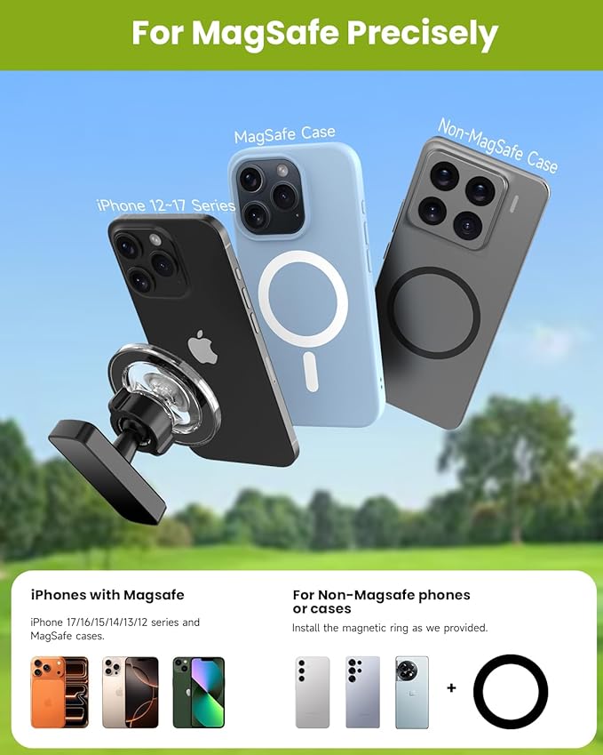 Stocking Stuffers Gifts for Men Dad Him, Magnetic Golf Cart Phone Holder, 360° Rotation Golf Accessories for Mens Gifts, Mens Stocking Stuffers 2025, White Elephant Gifts for Grandpa Papa Husband