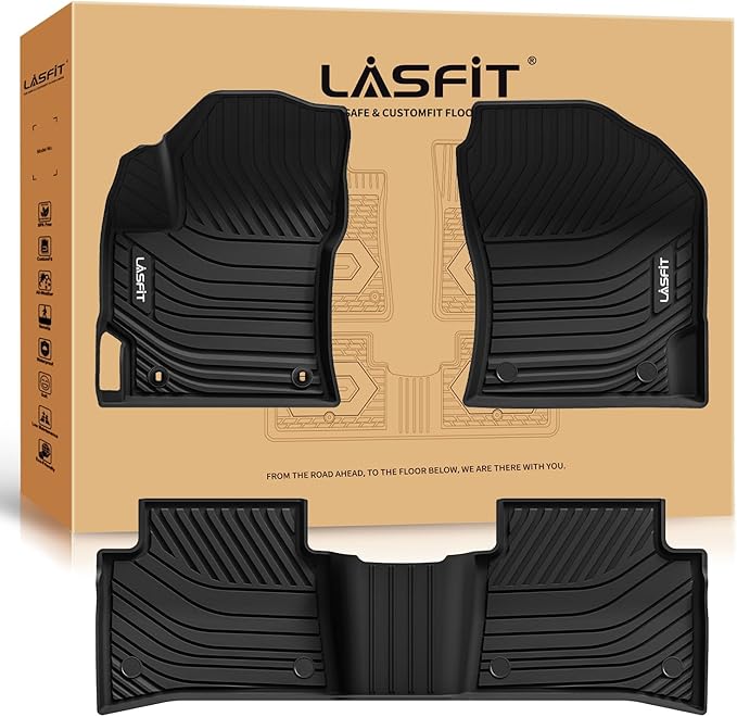 LASFIT Floor Mats for Toyota Corolla Sedan 2020-2026, All Weather TPE Custom Fit Car Mats for Toyota Corolla Accessories 1st & 2nd Row Floor Liners, Easy to Clean, Odorless, Black