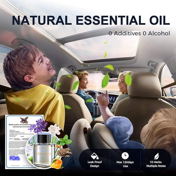 Upgraded Smart Car Air Freshener Automatic,Adjustable Cologne Scent Diffuser for Home,Waterless Essential Oil Aromatherapy Odor Eliminator,Starlight Fragrance Aroma Car Diffuser Smell Room Deodorizer