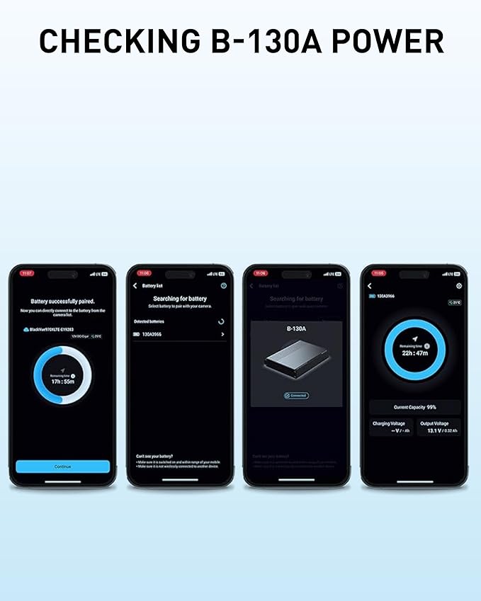 Blackvue B-130A Ultra Battery - Fast Charging Dash Cam Battery Pack, 12V/24V, USB Power, Smart App & Cloud Monitoring, Exclusively Dashcam