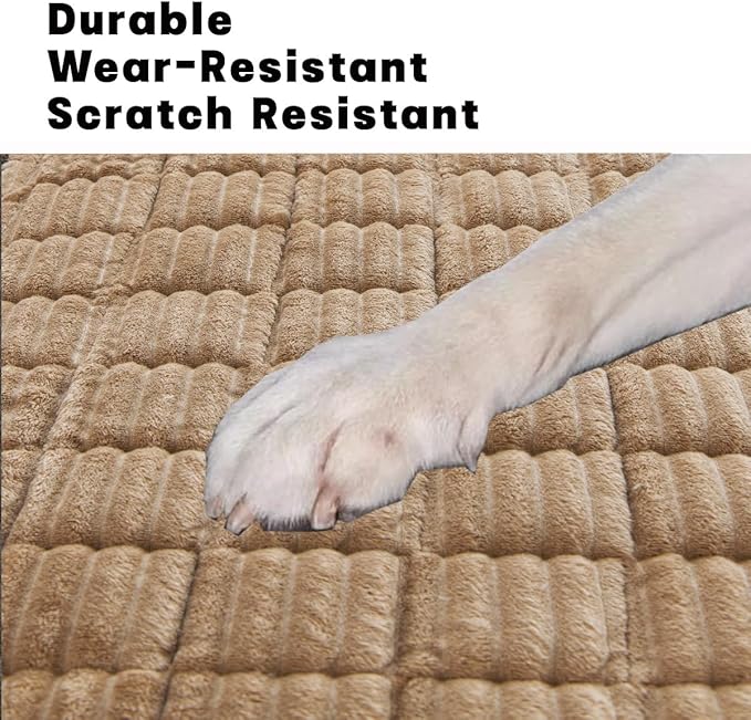 Non-Slip Dog Bed Mat for Car, Fuzzy Backseat Pet Mat, Travel Pet-Friendly Seat Cover for Cars, Compatible with Backseat Extenders and Seat Protectors 24.8x54 inch