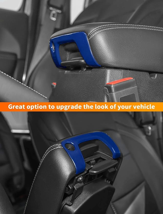 Savadicar Blue Interior Accessories - Armrest Switch Bezel Trim Cover for 2018-Present Jeep Wrangler JL JLU 4XE & Gladiator JT - Solid Color Interior Decor Upgrade Option, 1-Piece