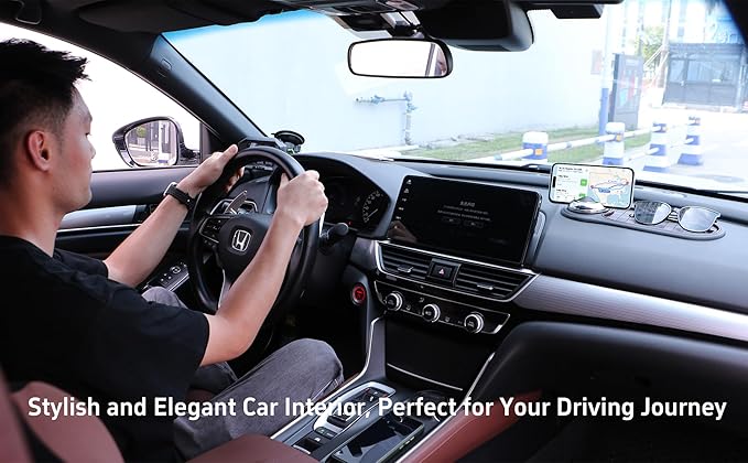 Universal Anti-Slip Car Dashboard Mat with 360° Rotating Phone Holder – Multi-Functional Organizer Pad for Phones, Sunglasses, Keys, and Daily Essentials (Gray Silver)