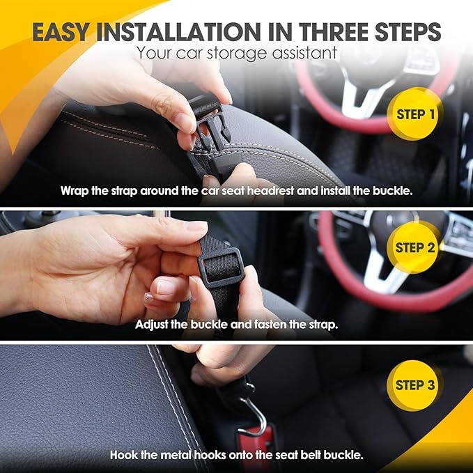 Pink Diamond Car Handbag Holder Between Seats Bling Rhinestone Car Storage Bag Large Capacity Purse Phone Ipad Automotive Consoles Organizer Safe Barrier of Backseat Pet Kids…