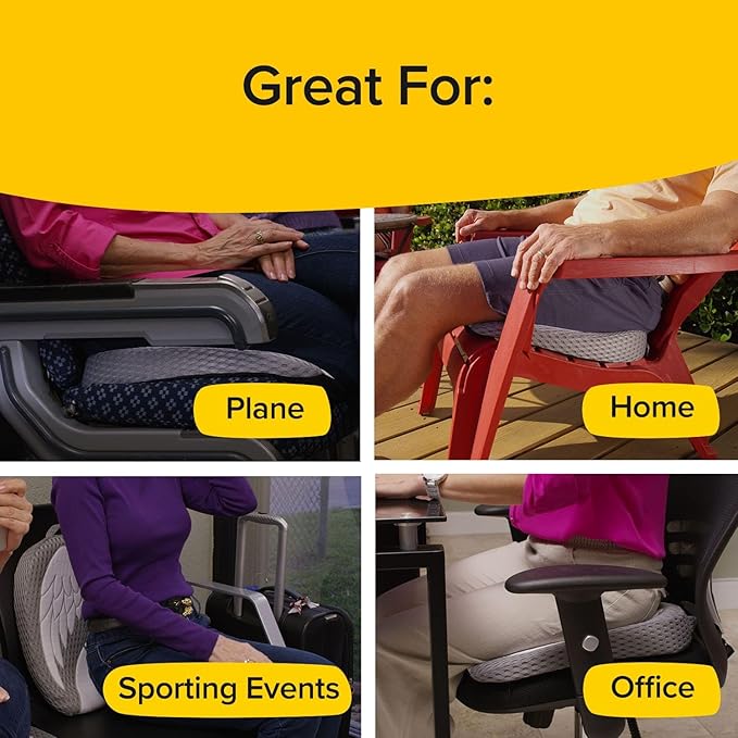 Auto Cushion with Memory Foam, AS SEEN ON FOX NEWS, Advanced Lumbar Helps Relieve Pressure Points, Molds to Any Body, Drive in Heavenly Comfort in Any Vehicle, Breathable, Washable Cover