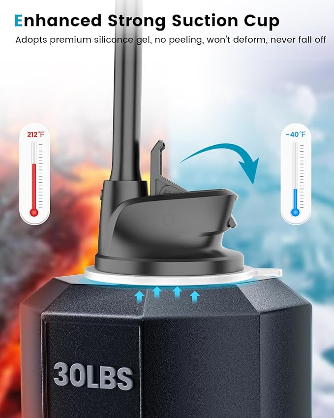 APPS2Car for Magsafe Car Mount Magnetic Phone Holder Upgraded 13-Inch Long Arm Suction Cup Windshield Mount fits iPhone 16 Pro Max Plus 15 14 13 12 Mini