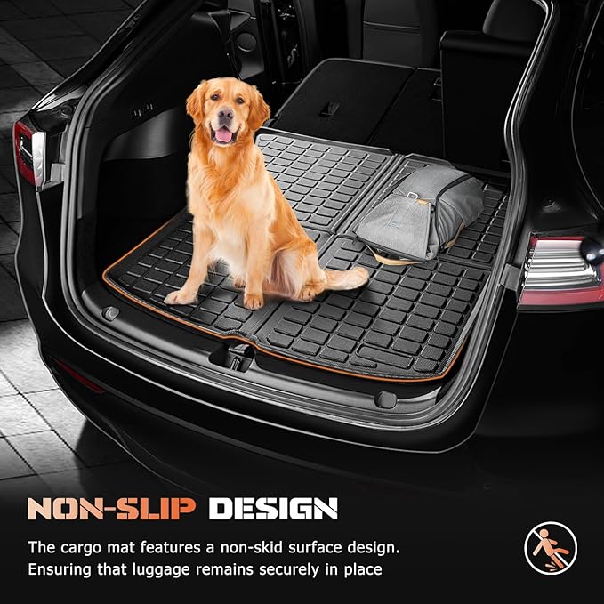 Floor Mats & Cargo Liner Set Custom Fit for Cadillac XT5 2025 2017-2024 All Weather Protection for Car Mats Anti-Slip TPE Floor Liners Cadillac XT5 Accessories Waterproof Trunk Mat, Black