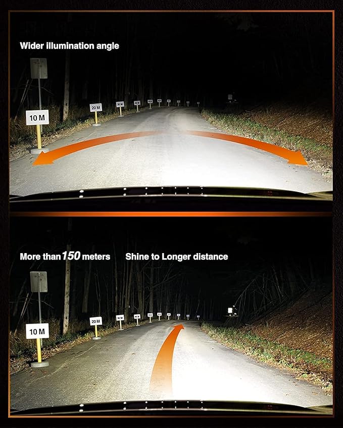 SEALIGHT 9005/HB3 9006/HB4 Bulbs Combo, Super Bright Bulb, Plug and Play, Fanless Light No Noise, IP67 Powersports Non-Polarity, Powersports Accessory Fog Lights, Pack of 4