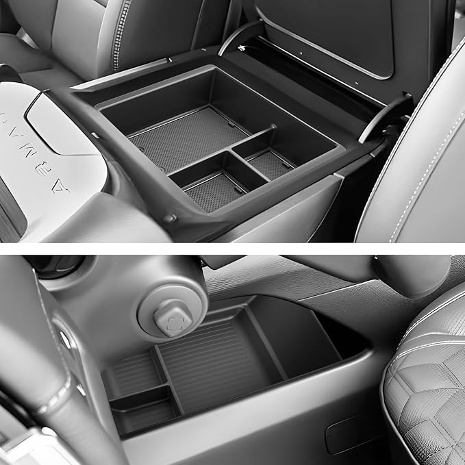 SKTU 2-Pack for 2025 2026 Nissan Armada Center Console Organizer for 2025 2026 Nissan Armada Console Tray 2025 2026 Armada Under Console Tray Nissan Armada 2025 2026 Accessories ABS Insert Organizer