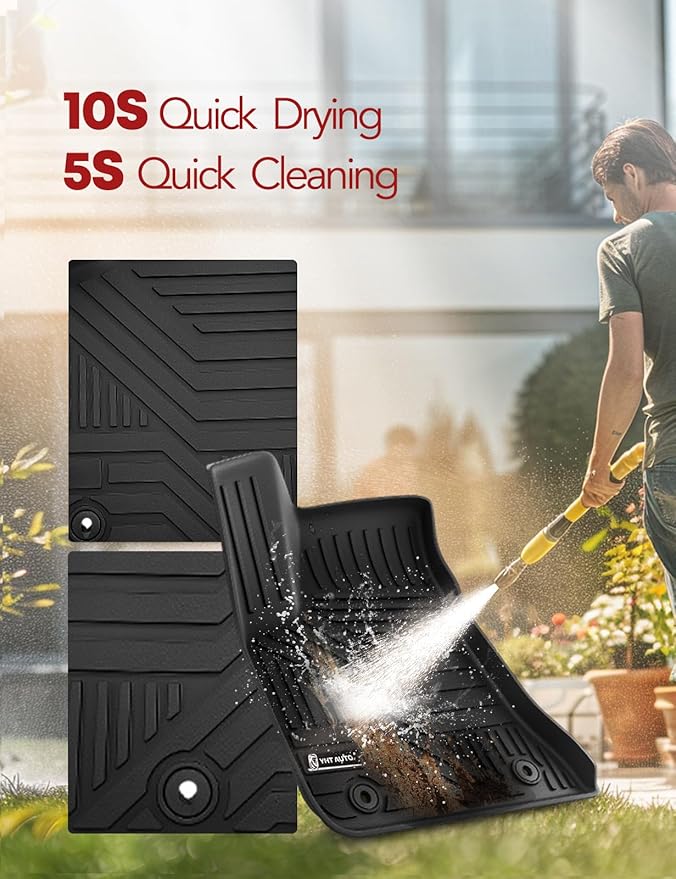 YHTAUTO Floor Mats & Cargo Mat Compatible with Chrysler 300 2011-2023 AWD Dodge Charger 2011-2022 5 Seats, TPE All Weather Car Mats Waterproof Anti-Slip Odorless Floor Liner Trunk Mat