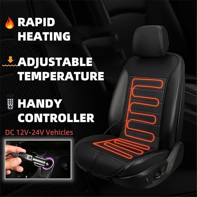 2Pack Leather Car Seat Cushion Keep Comfortable,Chair Cushion Heated Seat Cushion,Seat Pad Cover, 2 Pcs Seat Covers