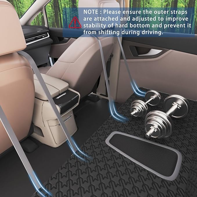 Upgraded Durable Hard Bottom Dog Car Seat Cover with EPE Sponge Cushion,Foldable Dog Rear Seat Protector,Waterproof Pet Car Seat Hammock, Seamless Car Back Seat Extender for SUV,Truck(XL)