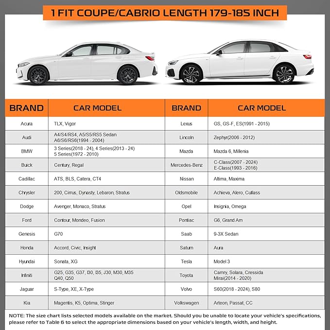 Kayme Heavy Duty Car Cover Waterproof All Weather for Automobiles, Outdoor Full Exterior Cover with Tape and Towel, Rain Snow Sun UV Protection, Fits BMW 3 Series,Honda Accord,Toyota Camry etc.