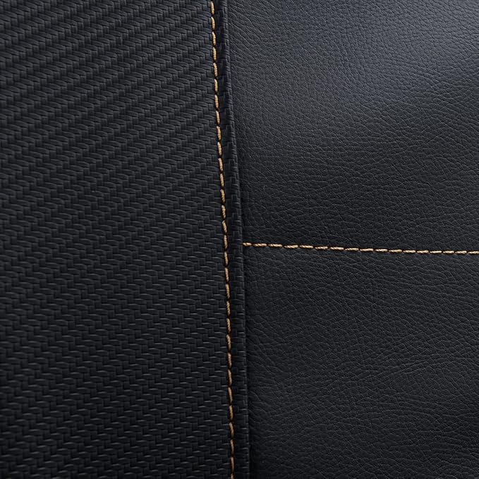 Flying Banner car seat Covers Protects Leopard Printing Velvet Faux Leather Carbon Fiber Front Pair Carbon Fibre (Leopard Black, Front Pair)