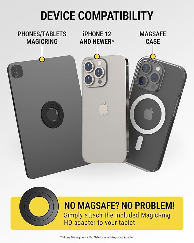 Scosche MXMSAMPS2HD MagicMount Pro Heavy Duty Dashboard Cell Phone Holder/Tablet Mount for Truck, Semi & Car, Magnetic Dash Mount with AMPS Plate Compatible with MagSafe, iPhone, Android & iPad