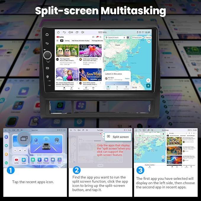 JOYING Car Radio for Toyota Tacoma 2005-2015 Android 13 Car Stereo 9 Inch Head Unit with Carplay & Android Auto, Mirror Link, GPS Navigation, Bluetooth, Volume Knob(JY-TT187N8)