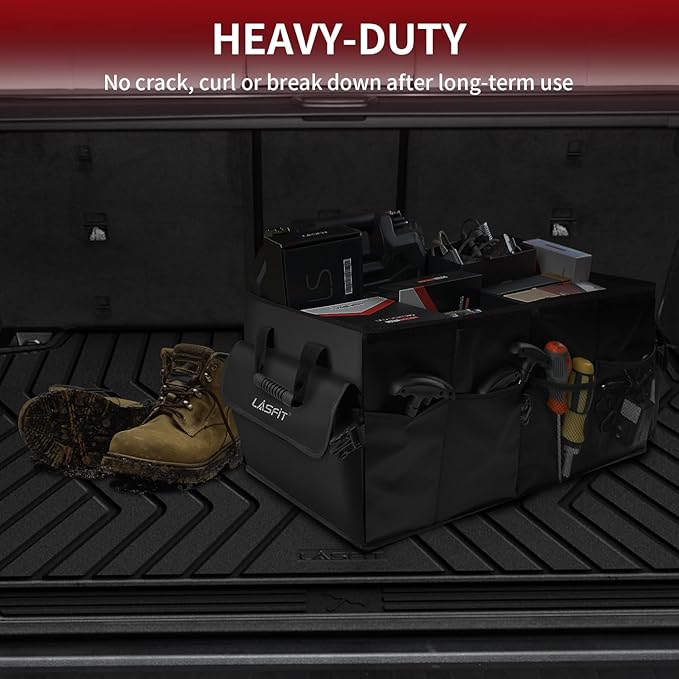 LASFIT Trunk Mat for BMW X5 2026 2025 2024 2023 2022 2021 2020 2019, All Weather TPE Cargo Mats Custom Fit Cargo Liner Front & Rear Trunk liner, Only for 5 Passenger Without Luggage Compartment, Black