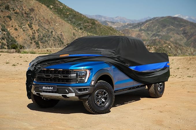Pickup Truck Cover Waterproof All Weather, Full Exterior Truck Car Covers Snow Sun Protection, Fit Ford F-150 250 350,Chevy Silverado,GMC Sierra,Dodge RAM 1500 ect (up to 240 inch)