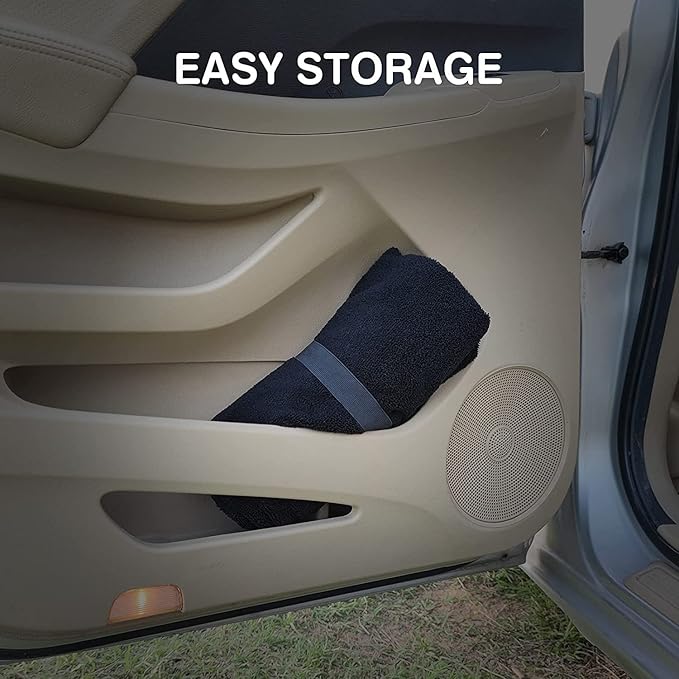 Leader Accessories 2pcs Waterproof Towel Front Seat Covers Black Non-Slip Bucket Seat Dog & Kid Auto Protector