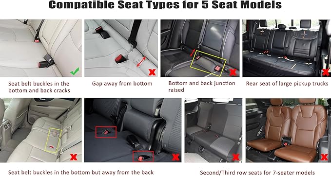 West Llama Bottom Seat Covers, Include 1 Pair Front Seat Protector and 1 Rear Seat Cover, Universal PU Leather Seat Covers for 90% Cars (Gray)
