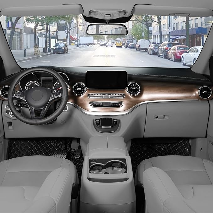 SEG Direct Black Car Steering Wheel Cover Medium Size 14.5-15 inch (37-39 cm), Breathable Microfiber Leather