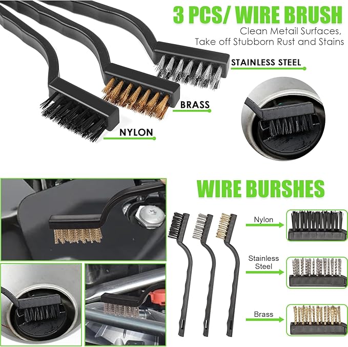 Viewsun Green Windshield Cleaner Tool, 17Pcs Car Interior Cleaning Kit, Detailing Kit Interior Cleaner, Car Detailing Brushes, Cleaning Gel, Inside Cleaning Accessories for Trucks, SUVs, RVs Window