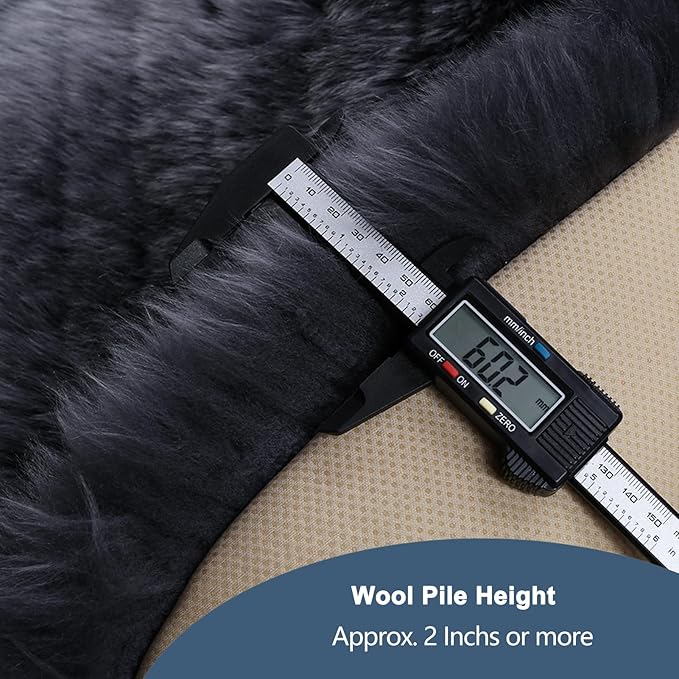 Fluffy Sheepskin Car Seat Cover-Fuzzy Fur Auto Cushion for Universal Automotive Protector (Black, 1 Pcs Front Seat Cover)