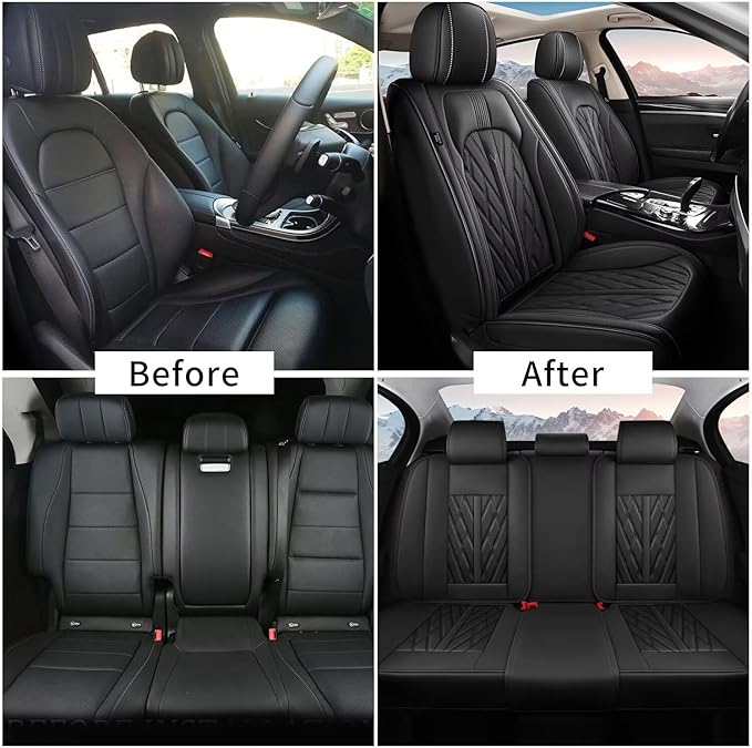 TTX LIGHTING Seat Covers Fit for Chevrolet/Chevy Trailblazer 2021-2026 Seat Covers Full Set Car Seat Covers Faux Leather Breathable Waterproof Car Seat Protector (5 Seats, Black)