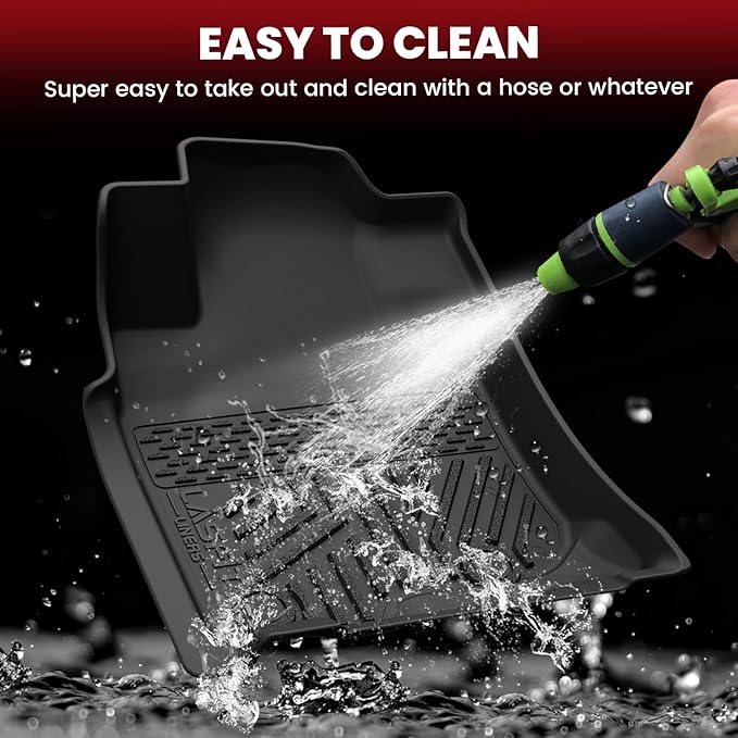 LASFIT Floor Mats&Cargo&Seatback Mats for Toyota 4Runner 2013-2024 (Only Fit 7 Seats), All Weather TPE Mats Custom Fit Floor Liners for 5th Gen 4Runner 1st & 2nd Row Full Set Car Mats and Cargo Liner