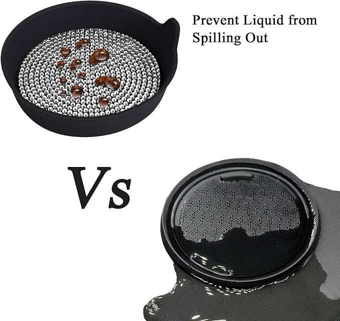Amooca Car Cup Coaster Universal Non-Slip Cup Holders Bling Crystal Rhinestone Car Interior Accessories 4 Pack Black Whole Rhinestone