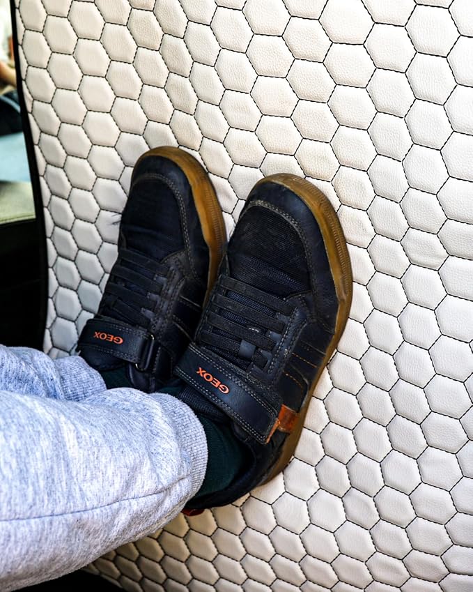 Owleys Kick Mat Back Seat Protector - Car Back Seat Cover for Kids Feet - Waterproof & Sturdy Protector for Upholstery from Dirt, Mud, Scratches and Stain (White 2 pcs)