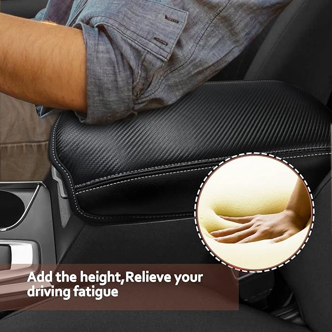 SKTU for 2019-2026 Subaru Ascent Armrest Cover 2023-2026 Ascent Center Console Cover 2023 2024 2025 2026 Ascent Accessories Armrest Pad 2023-2026 Ascent Center Console Soft Cushion (Black Line)