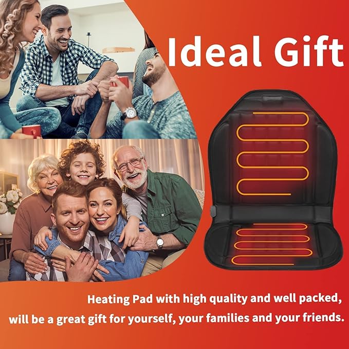 Seat Cushion with Heat:Winter Heated Seat Cover with Fast Heating On The Go to Reduce Stress
