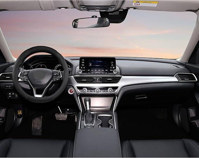 West Llama Microfiber Leather Car Steering Wheel Cover Universal Fit 15-15.5 inch SUV,Sedan,Car,Trucks(Black-M-Large Size)