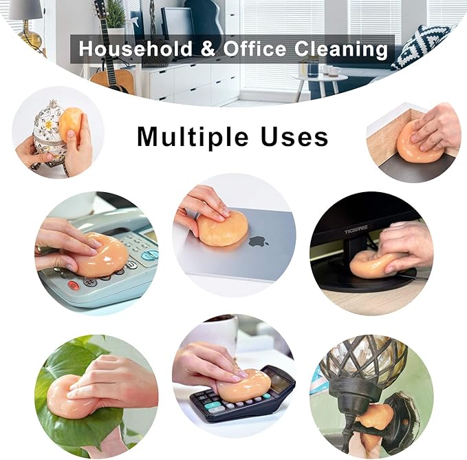 TICARVE Cleaning Gel for Car Detail Putty Car Vent Cleaner Putty Gel Detail Auto Tools Car Interior Cleaner Cleaning Mud for Car and Keyboard Cleaner Slime 2024 Upgrade