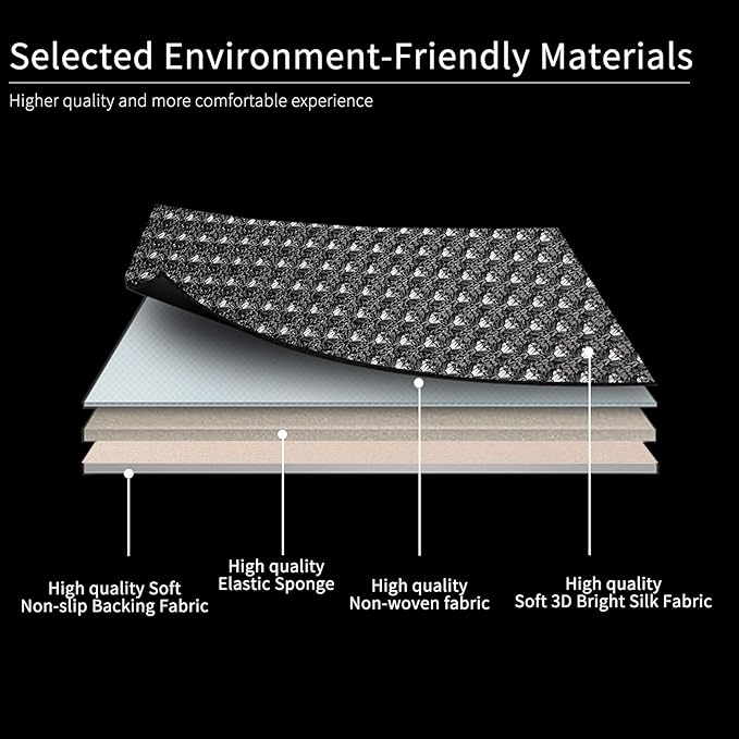 Auto Newer 2 PCS Breathable Universal Four Seasons Car Seat Covers,Luxury Car Seat Cushion,Protectors for Front Seat Bottoms,Compatible with 95% Vehicles, Fit for Cars Truck SUV or Vans(Black+Grey)