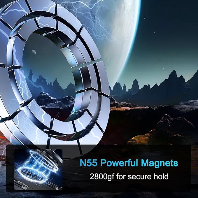 15W Fast for Magsafe Car Mount Charger, 360 Rotation Vacuum Magnetic Phone Holder for Your Car/Gym/Mirror, Nano Gel Suction Cup Phone Mount for Magsafe iPhone 17 16 15 Pro Max Air