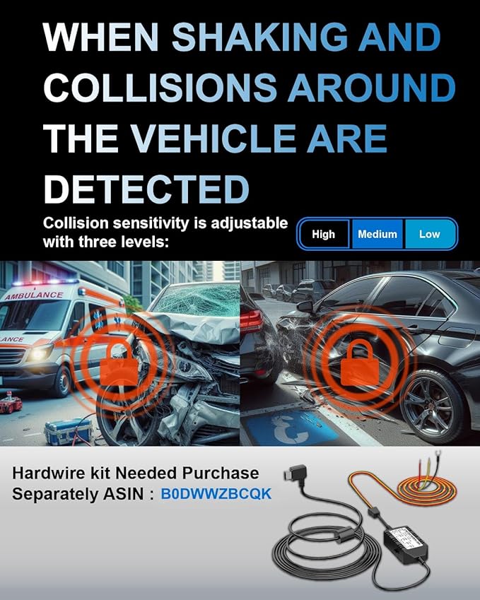 VIGORPLUS V263W 4K Dash Cam with WiFi and GPS, Sony STARVIS Sensor, 140° Wide Angle Front Car Camera, Super Night Vision, Parking Monitor, Loop Recording, G-Sensor, Dashcam for Cars and SUVs