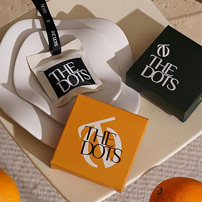 THEDOTS Car Air Freshener with 2 Adjustable Ribbons for Car Rearview Mirror, Coconut Lychee, 30 Days, Non-Toxic Fabric Sachet Gift (1 Pack)