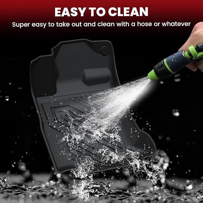 LASFIT Floor Mats for Subaru Outback & Legacy 2020-2025, All Weather TPE Custom Fit Easy Clean Durable No-Curling Floor Liners for Subaru Outback 1st & 2nd Row Car Mats, Black