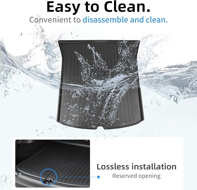 All Weather Cargo Liners for New 2025 2026 Tesla Model Y Juniper Trunk Mat with Front and Rear Frunk Trunk Tray Mats Protector Anti-Slip TPE Accessories (3PCS)