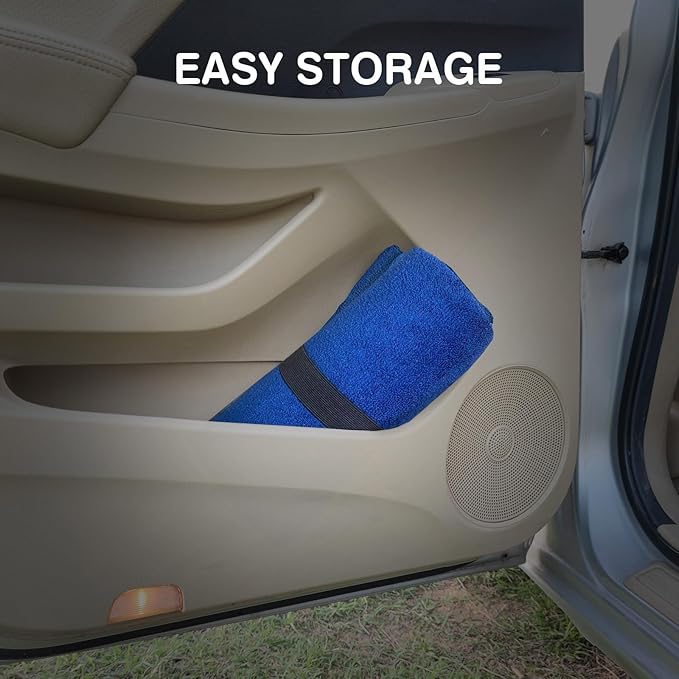 Leader Accessories 2pcs Waterproof Towel Front Seat Covers Blue Non-Slip Bucket Seat Dog & Kid Auto Protector