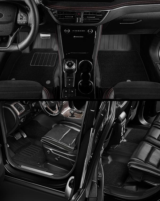 3W Floor Mats(with Carpet) & Cargo Liner Fit for Honda CR-V 2023 2024 2025 2026 TPE All Weather Waterproof Custom Fit Automotive Floor Liners and Carpet for Honda CRV(Include Hybrid)