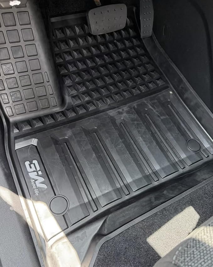 3W Floor Mats for Chevy Traverse 2024-2026 (Only 7 Seats) & GMC Acadia 2024-2026 (Only 7 Seats) & Buick Enclave 2025-2026, All Weather TPE Custom Fit Floor Liners