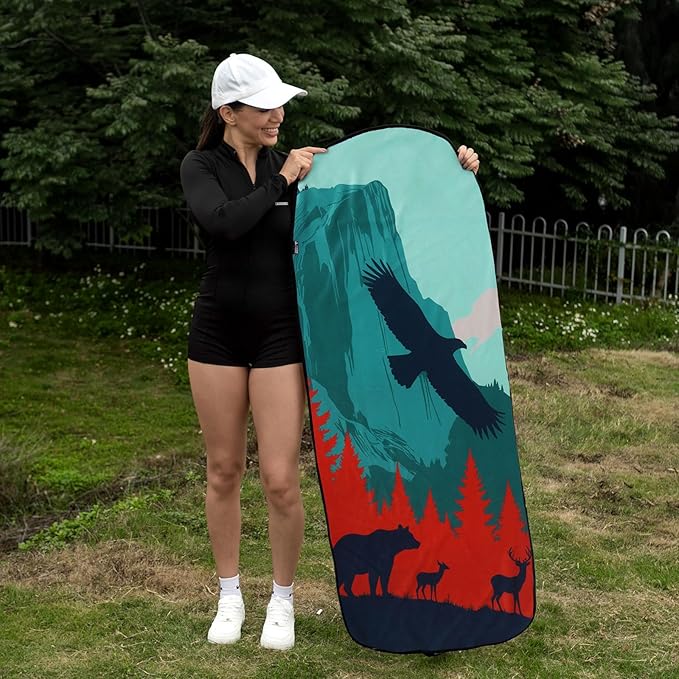 Waterproof Car Seat Cover with Non-Slip Back - Portable Auto Seat Cushion Fit for Cars Truck SUV Seats - Universal Carseat Protector Great for Dog or Kid Outdoor Sport Activities(Bear & Bird)