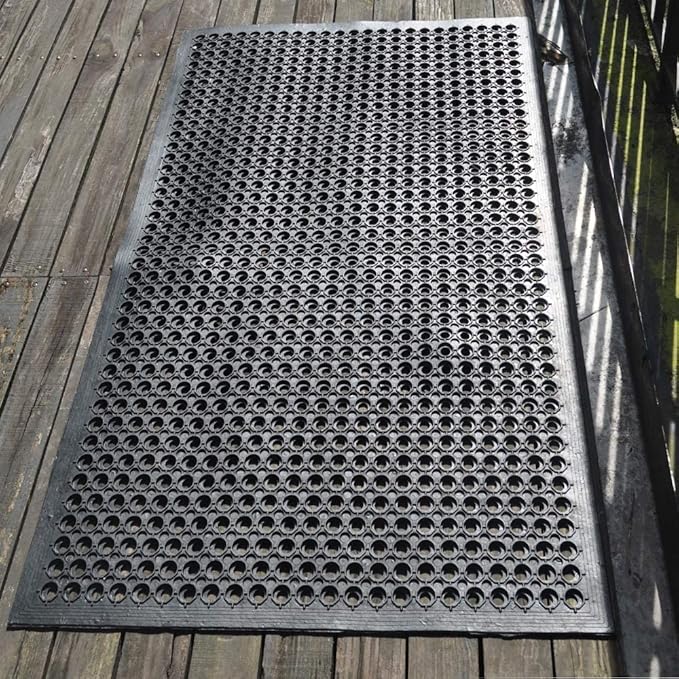 Uniboho Outdoor Rubber Floor Mats Anti Slip Restaurant Commercial Kitchen Mat Rubber Drainage Mat 60 x 35 Heavy Duty Door Mat for Garage Garden Indoor Outside Industral Pool Entrance Bar Wet Area