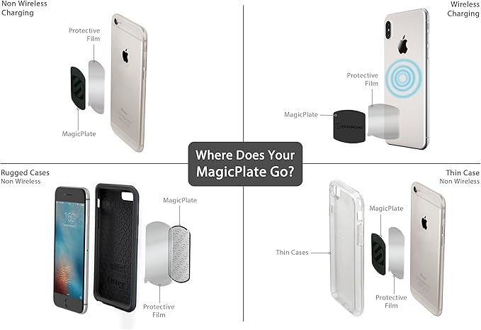 Scosche MPV2PK-UB MagicMount Pro Magnetic Car Phone Holder - Strong Magnet Mount for iPhone and Android - Secure Magnetic Mount for Car Air Vent - Universal 360° Adjustable Mobile Cell Holder - 2-Pack