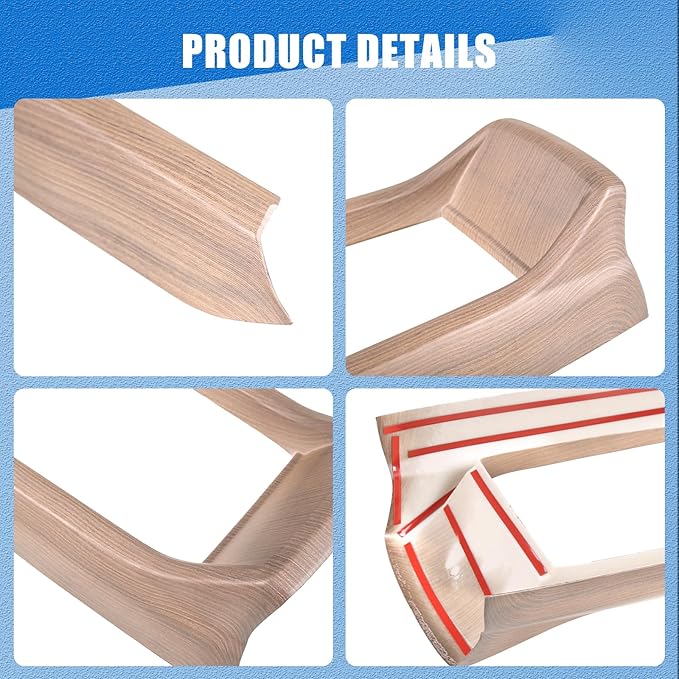 Armrest Box Frame Trim for Honda Pilot 2016-2022/ Ridgeline 2020-2023/ Passport 2019-2023 Accessories, ABS Center Console Armrest Box Frame Protective Cover (Pear Wood Grain)