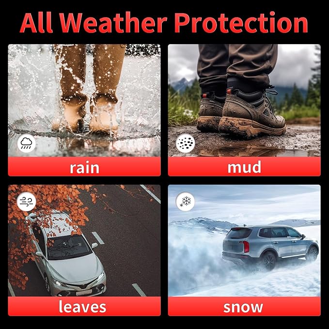 Wayhigh-Floor Mats and Cargo Mat Set Fit for 2025 2026 Nissan Armada/Infiniti QX80 7 Seats (Bucket Seat) All Weather TPE Car Mats Waterproof Heavy Duty Rubber Floor Liners for Armada 2025 Accessories