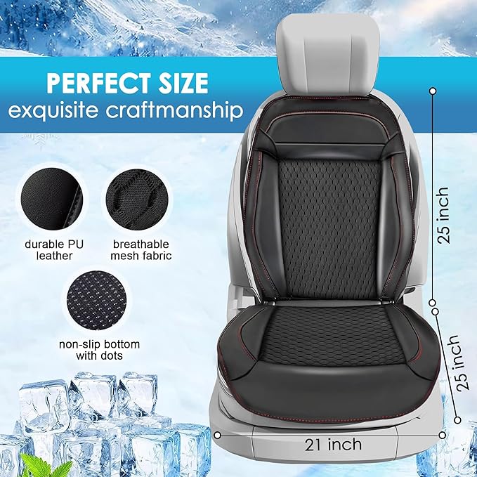 3 in 1 Massage Cushion with Winter, Cooling Seat Covers, Chair Massager for Full Body 12V Car Seat Covers, Gifts for Dad Mom (Winter,Summer,Massage-3)
